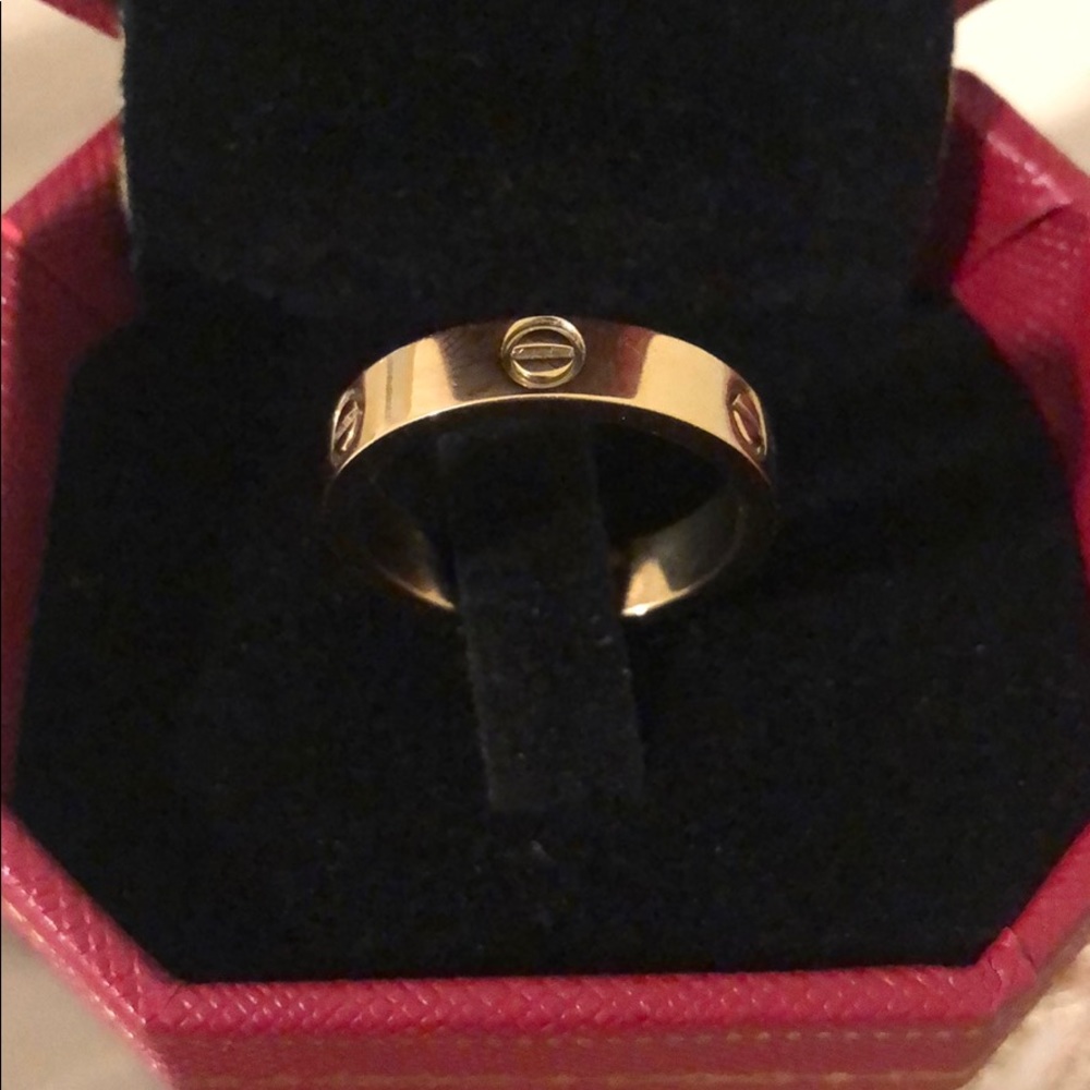 SOLD: Gold Cartier love ring